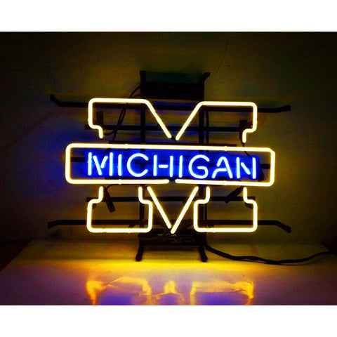 Michigan Wolverines Mascot Neon Sign Light Lamp