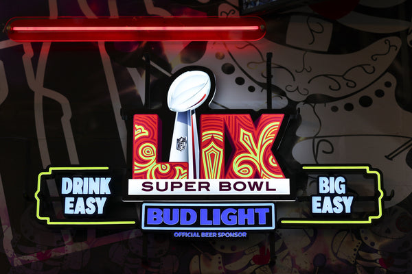 Super Bowl LIX 59 Bud Light Beer Vivid LED Neon Sign Light Lamp