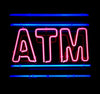 ATM Money Neon Light Sign Lamp Real Glass Wall Decor