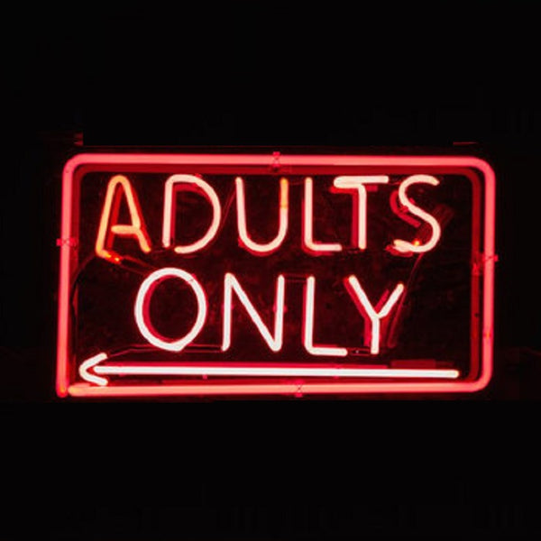 Adults Only Arrow Neon Light Sign Lamp Real Glass Wall Decor