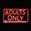 Adults Only Arrow Neon Light Sign Lamp Real Glass Wall Decor