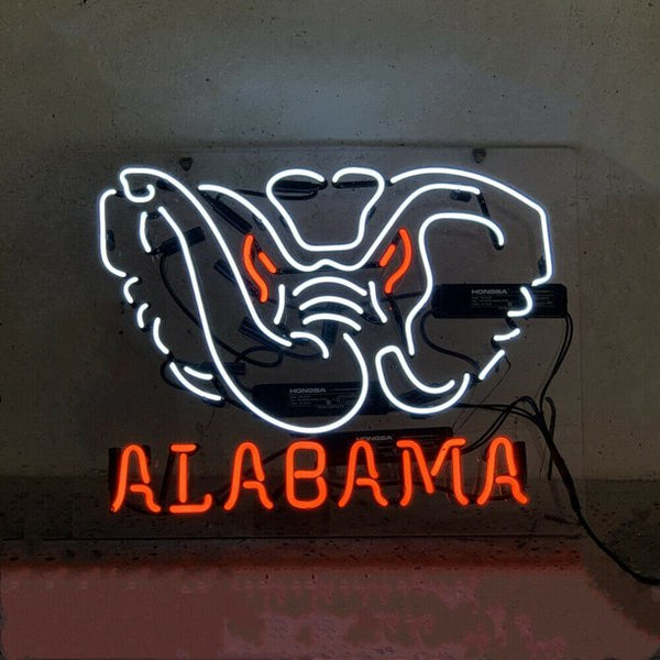 Alabama Crimson Tide Roll Tide EE Acrylic Neon Sign Light Lamp