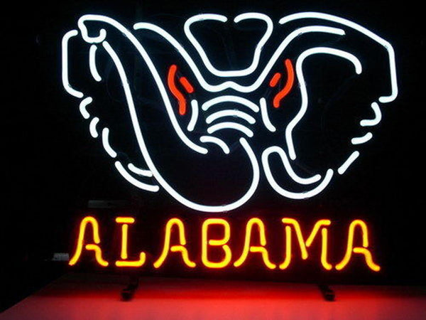 Alabama Crimson Tide AA Neon Sign Light Lamp