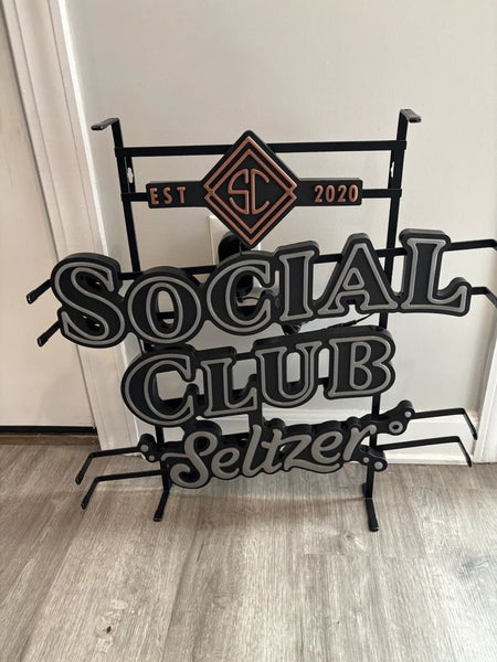 Social Club Seltzer LED Neon Sign Light Lamp