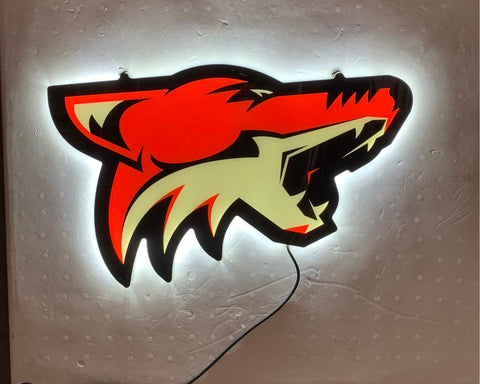 Arizona Coyotes 2D LED Neon Sign Light Lamp