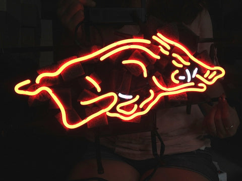 Arkansas Razorbacks Mascot Light Lamp Neon Sign