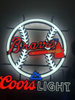 Atlanta Braves Baseball Light Beer LED Neon Sign Light Lamp With Dimmer