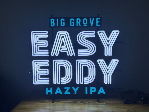 Big Grove Easy Eddy Hazy IPA Beer LED Neon Sign Light Lamp