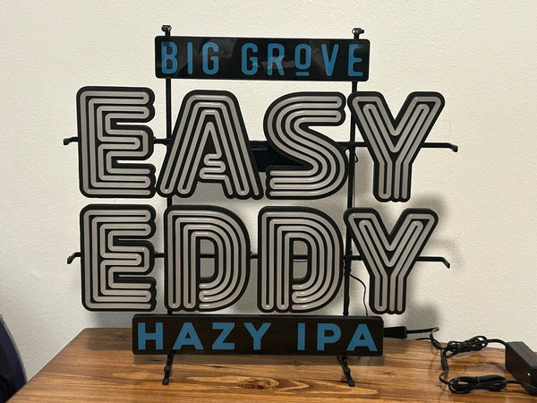 Big Grove Easy Eddy Hazy IPA Beer LED Neon Sign Light Lamp