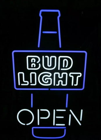 Bud Light Budweiser Beer Bottle LED Neon Sign Light Lamp