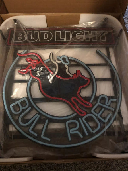 Bud Light Bull Rider LED Neon Sign Light Lamp