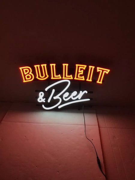 Bulleit Beer LED Neon Sign Light Lamp