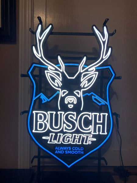 Busch Light Deer Hunting LED Neon Sign Light Lamp