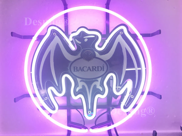 Bacardi Bat Rum Neon Light Sign Lamp With HD Vivid Printing