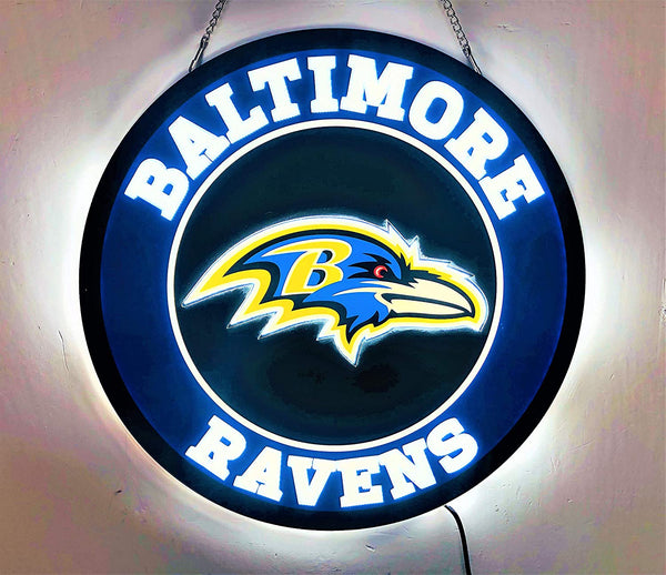 Baltimore Ravens 3D LED Neon Sign Light Lamp