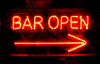 Bar Open Arrow Neon Light Sign Lamp Real Glass Wall Decor