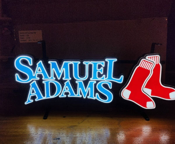 Boston Red Sox Samuel Adams LED Neon Sign Light Lamp With Dimmer