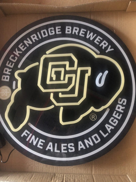 Breckinridge Brewery Colorado Buffaloes Logo 3D LED Neon Sign Light Lamp