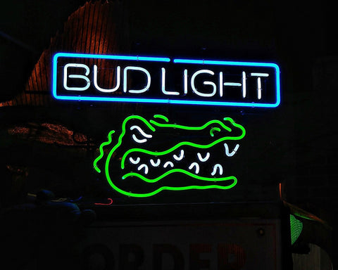 Florida Gators Mascot Bud Light Beer Neon Sign Light Lamp
