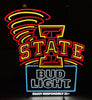 Bud Light Beer Iowa State Cyclones Faux LED Neon Sign Light Lamp