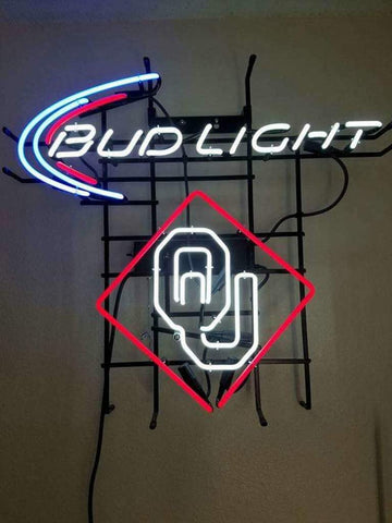 Oklahoma Sooners Bud Light Neon Light Lamp Sign