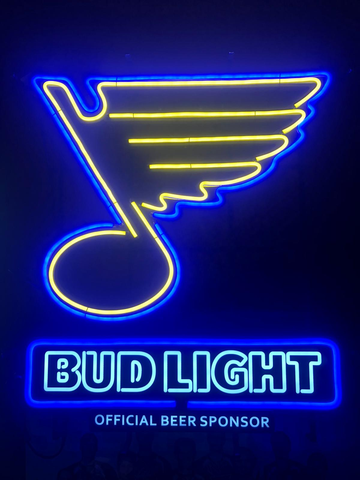 Bud Light St. Louis BLues LED Neon Sign Light Lamp