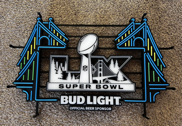 2026 Bud Light Super Bowl LX 60 LED Neon Sign Light Lamp With Dimmer