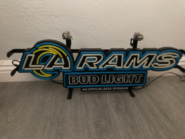 Bud Light LA Rams LED Neon Sign Light Lamp