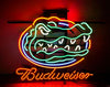 Florida Gators Mascot Budweiser Beer Neon Sign Light Lamp