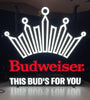 Budweiser King Of Beer This Bud`s For You LED Neon Sign Light Lamp