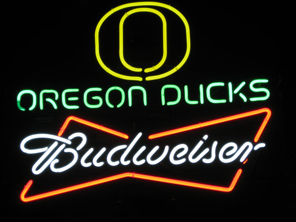 Budweiser Oregon Ducks UO Neon Light Lamp Sign