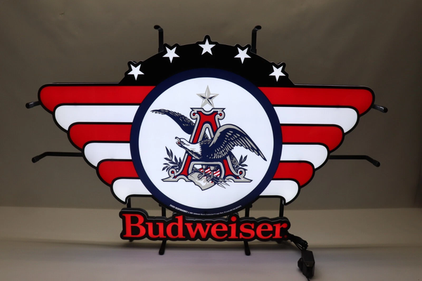 Budweiser Military Eagle Light Beer LED Neon Sign Light Lamp With Dimmer