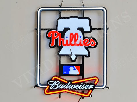 Budweiser Philadelphia Phillies LED Neon Sign Light Lamp