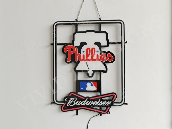 Budweiser Philadelphia Phillies LED Neon Sign Light Lamp