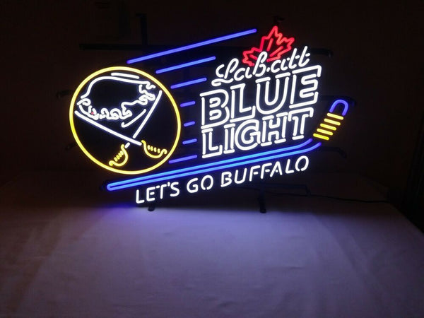 Buffalo Sabres Labatt Blue Beer Hockey LED Neon Sign Light Lamp