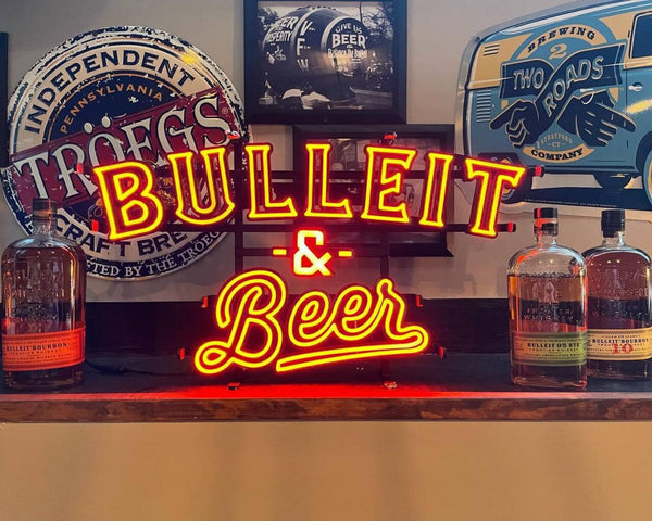 Bulleit Beer LED Neon Sign Light Lamp