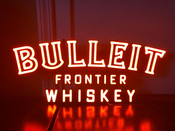 Bulleit Frontier Whiskey LED Neon Sign Light Lamp