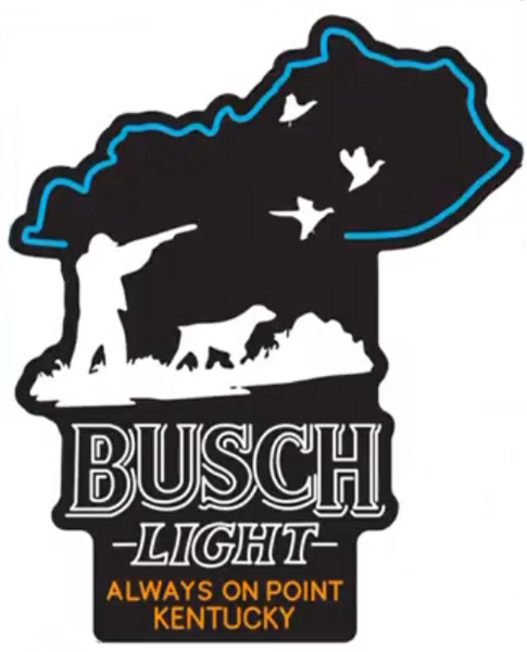 Busch Light Beer Kentucky State Always On Point 2D LED Neon Sign Light Lamp