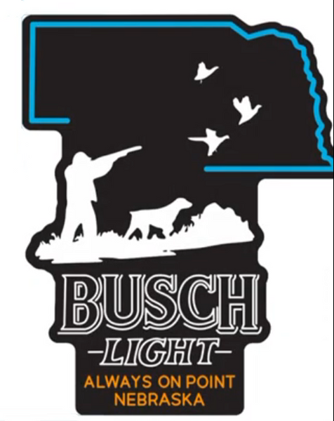 Busch Light Beer Nebraska State Always On Point 2D LED Neon Sign Light Lamp