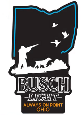 Busch Light Beer Ohio State Always On Point 2D LED Neon Sign Light Lamp