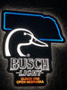 Busch Light Beer Flying Duck Ducks Nebraska State LED Neon Sign Light Lamp