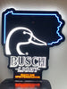 Busch Light Beer Flying Duck Ducks Pennsylvania State LED Neon Sign Light Lamp