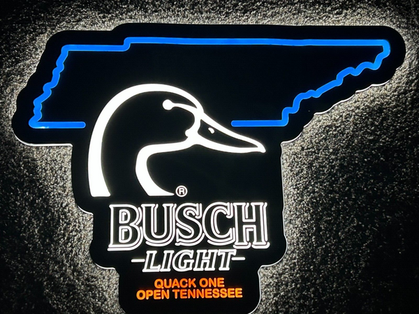 Busch Light Beer Flying Duck Ducks Tennessee State LED Neon Sign Light Lamp