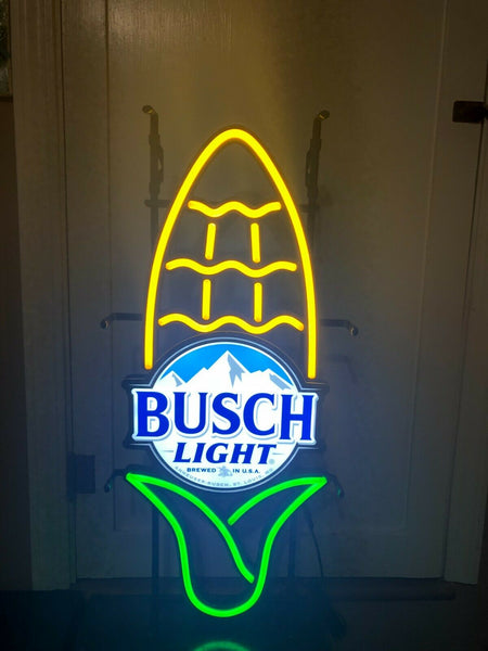 Busch Light Ear Of Corn Beer LED Neon Sign Light Lamp