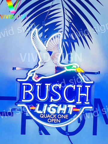 Busch Light Flying Duck Beer Neon Light Lamp Sign HD Vivid Printing