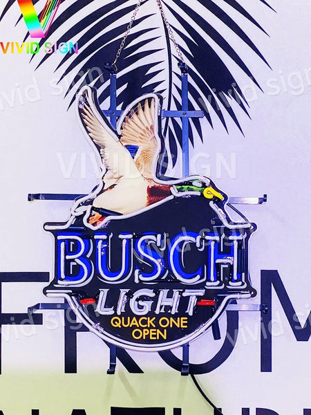 Busch Light Flying Duck Beer Neon Light Lamp Sign HD Vivid Printing