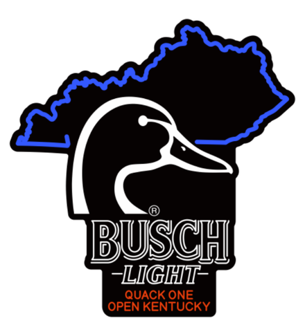 Busch Light Beer Flying Duck Ducks Kentucky State LED Neon Sign Light Lamp