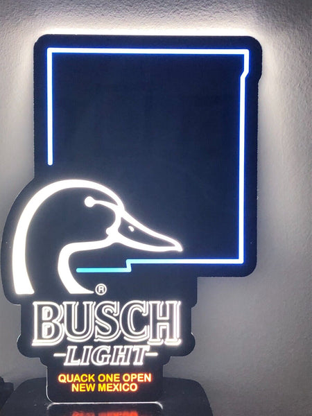 Busch Light Beer Flying Duck Ducks New Mexico State LED Neon Sign Light Lamp