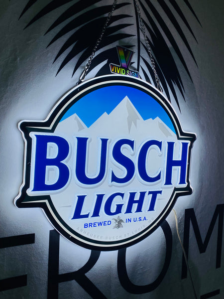 Busch Light Mountain Beer 3D LED Neon Sign Light Lamp