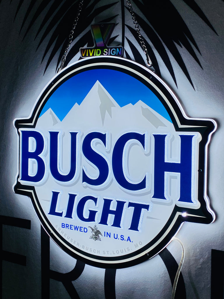 Buschhhh Led Sign Busch Light Mountain Beer 3D LED Neon Sign Light Lamp – neonsign.us